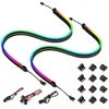 Bandes 2 pièces 50cm LED Kits de néon pour PC MSI Aura SYNC AORUS ASUS sur ordinateur carte mère WS2812B 60 LED bande DC5V DC12VLED