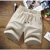 Verano Hombres Pantalones cortos de lino de algodón Estilo chino Talla grande Grande 6XL 7XL 8XL 9XL Hombres casuales Hogar Estiramiento Verde Naranja 49 220715