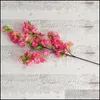 Ghirlande di fiori decorativi Forniture per feste festive Giardino domestico Simation Cherry Blossom Mti Color Fiore artificiale Decorazioni di nozze Novità