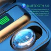 TWS F9 무선 이어 피스 이어 버드 이어폰 Bluetooth 5.0 스테레오 터치 제어 방수 스포츠 음악 헤드니 마이크 F9-5C 이어 버드