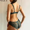 Conjunto confortável de roupas íntimas de roupas de roupas verdes de Brassiere Brassiere Brassiere