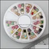 Nail Art Décorations Salon Santé Beauté Fl Perles Demi-Perle Hémisphère Ab Rainbow 1.5 2Mm M 4Mm Perles Rondes Strass Roue 3D Decorati