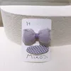 New Korean Sweet Girl Princess Plaid Fabric Oval BB Clip Hair Accessories Children's Mesh Cotton Filling Bow Hairpins Headdress