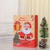 Рождественская рубчатая бумага Tote Snowman Elk Gift Wrab Sacks Cartoon Santa Claus Candy Bag Сумка рождественская вечеринка подарки сумка для рождественского украшения BH7391 TYJ