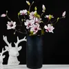 Flores decorativas Guirnaldas MBF Estilo retro Flor de magnolia falsa artificial para casa de bodas