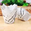 50pcs Spaper Style Cupcake Liner Cup Cup Gift Moon Cake Cake Caking Wedding Candy Cardboard Box Holder 220812