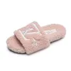 Ladies Design Autumn And Winter New Designer Slippers Fashion Wool Ladies Daily Slippers Warm Indoor Cotton Slippers G220715