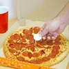 Pizza Box treppiede sgabello portaoggetti in plastica usa e getta imballaggio vassoio espositore treppiede da 1000 pezzi rotondo bianco PP pizzeria Saver Stack per servizio di cibo da asporto