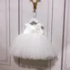 Vestidos de menina garotas roupas roupas brancas de renda branca para crianças elegantes festas de aniversário trajes para crianças pequenas para crianças vestido de princesa no horário de casamento