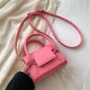 HBP Crossbody Bag Elegant Solid Color PU Leather Mini Handväskor för kvinnor Enkel design Läppstift Kvinnlig axel 2022 Trend 220727