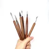 6 PCS/Set Pottery Clay Sculpting Tools Wooden Handle Double-Sided for Smoothing Sculpture Ceramics Making XBJK2207