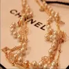Long sweater chain pendant rose multi-layer pearl necklace clothes accessories GC863