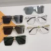 Cyclone-Sonnenbrille, Modell Z1700U, Designer, neue Mode, klassisches Stereo-Metall, einteiliges Design, silberne Gläser für Herren und Damen, verziert mit Diamant-Gürtelbox