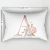 Kuddefodral Pink Letter Cushion Cover 30x50 Polyester Pillow Case SOFA CUDIONS DECORATIVE KLOTTKUDKOMER HEM DECORATION KULDKOCOVER 220623