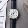 U1 najwyższej klasy AAA+ zegarek Nowy chronograf Mężczyźni 3 Wysokiej jakości zegarek wysokiej jakości 41 mm Portugyser Mechaniczne automatyczne stalowe stalowe obudowa oryginalne skórzane paski sportowe