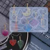 Bakvormen handgemaakte hars rond hart hanger met gat heldere siliconenvormen diy geometrische vormen epoxy charmes sieraden moldbaking