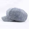 Unisex Newsboy Octagonal Hat Artist målare basker hattar böjda kant Gatsby Golf Cap Boy Girls Cabble Caps J220722