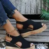 Elbise Ayakkabı Yaz Sandalet Kadınlar 2022 Trend Kama Platformu Günlük Zarif Parti Yüksek Topuklu Basit Roman Tarzı Sandalsdress