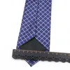 Cravate classique pour hommes d'affaires à la mode 8CM Stripe Plaid Polyester Jacquard Cravate Rouge Bleu Noir Haute Qualité Quotidien Cravate 220409