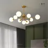 Pendant Lamps All Copper Nordic Modern Minimalist Atmosphere Restaurant Personality Creative Light Luxury Bedroom Magic Bean Molecular Lamps