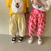 MILANCEL Summer Kids Clothes Cotton Casual Boys Pants Korean Girls Pants Loose Trousers Pants for Brothers and Sisters 220512