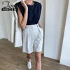 Women's Summer Shorts Wide Leg Casual High Waisted Office Long Oversize White Loose Knee-length for Women 220509