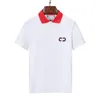 2022 Дизайнерская полоса полоса рубашка для рубашки T Roomts Smake Polos пчела цветочные мужские мужские улицы Поло роскошная футболка#85