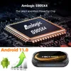 Amlogic S905x4 Android 11.0 HK1 RBOX X4S LAN 100M 8K TV Box 4GB 32GB 64GB 128GB 2,4G 5G Dual Brand WiFi BT4 MEIDA Player