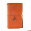 Kladblokjes vintage studenten notebook solide kleur pu er lederen dagboek trav dhjkb
