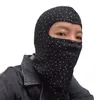 Czapki rowerowe maski mężczyźni kobiety motocykl pełna maska błyszczący Rhinestone zroszony Outdoor Sports kaptur kominiarka ochrona przed słońcem szalik G99