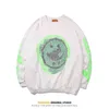 Men's Sweater New Street Fashion Hip Hop Personality Cartoon Letter Printing Loose Round Neck Pullover Coat