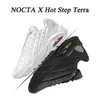 NOCTA X Nike Hot Step Air Terra Zapatos para correr Mujer Hombre Entrenadores Triple Negro Blanco Universidad Oro Plataforma de cuero Zapatillas Tamaño 36-46