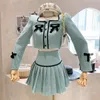 Small Fragrance T 2 Set Women Bow Short Jacket Coat Skirt Suits Korean Sweet Outfits French Vintage Two Piece Sets 220727