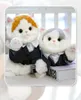 Gentleman japonais gros chat Orange en peluche britannique court Simulation chaton animaux de compagnie mignon à la main poupée cadeau pour les enfants