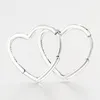Rose gold Heart Hoop Earring set Original box for Pandora Womens Wedding Love Stud Earrings