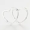 Rose gold Heart Hoop Earring set Original box for Pandora Womens Wedding Love Stud Earrings