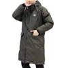 Long Parkas Winter Jacket Мужчины Новые теплые ветропроницаемые повседневные хладнокровные хлопковые пальто большие карманы Высококачественные Parkas Men T200319