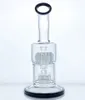Double Tree Perc Filter Glass Bong Hookah 18mm Female Connector Oil Rig Bubble Tube w/ Bowl
