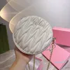 Mini sac à bandoulière rond plissé en peau d'agneau de 3 couleurs, sac de styliste de luxe pour femmes en cuir souple, portefeuille de messager confortable, sac Loli mignon