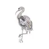 30 PCS/Lot Fashion Jewelry Brouches Multicolor Crystal Rhinestone Cute Bird Animal Flamingo Women Brouches Pins