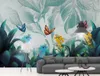 Fonds d'écran muraux rouleaux pour murs chambre vivante jardin botanique Green Bamboo Forest White Pigeon Walteoscopic 3d Photo Wallpaper