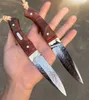 Bettas rechte vaste mesmes Vg10 Damascus Blade Wood met G10 handvat Tactische pocket Hunting Fishing EDC Survival Tool A4104