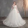 Outros vestidos de noiva 2022 vestido chinês com vestido de renda comprido bordado de trem Princess e Szie Bridal