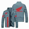 2022 Spring Höst Mens Jackor Honda Car Wing Red Printed Windbreaker Fashion Motorcycle Men Clothing Coats