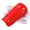 Coude genouillères 1 paire Football tibia plastique Football gardes jambe protecteur pour enfants adulte équipement de protection respirant garde bleu rouge