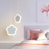 Pendant Lamps Modern Heart-shaped / Butterfly Flower Led Chandelier Manicure Shop Cafe Bar Restaurant Girl Bedroom Bedside LightsPendant