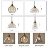 Pendant Lamps Nordic Retro LED For Living Room Bedroom Dining Kitchen Cafe Ceiling Chandelier Transparent Glass Lampshade E27 FixturesPendan
