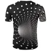 T-shirts Hommes Hommes Femmes T-shirt à manches courtes 3D Swirl Imprimer Optique Illusion Hypnose Tee Tops SER88