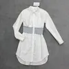 Mode Katoenen Shirts Jurk Vintage Elastische Taille Jurken Vrouwen Soft Touch Rokken 2 Kleuren Ademende Meisjes Jurken Rok