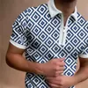 أزياء المرقاء رجال الشبكة قصيرة الأكمام القمصان البولو غير الرسمي طوق المنقولة بتصميم القمصان الصيف هاراجوكو بولو القمصان 220608